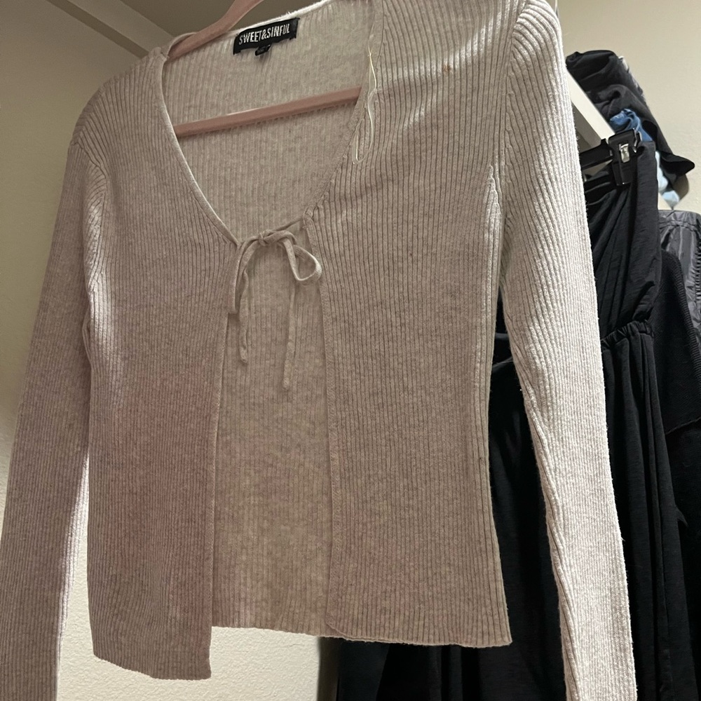 Tie Cardigan